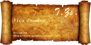 Ticz Zsombor névjegykártya